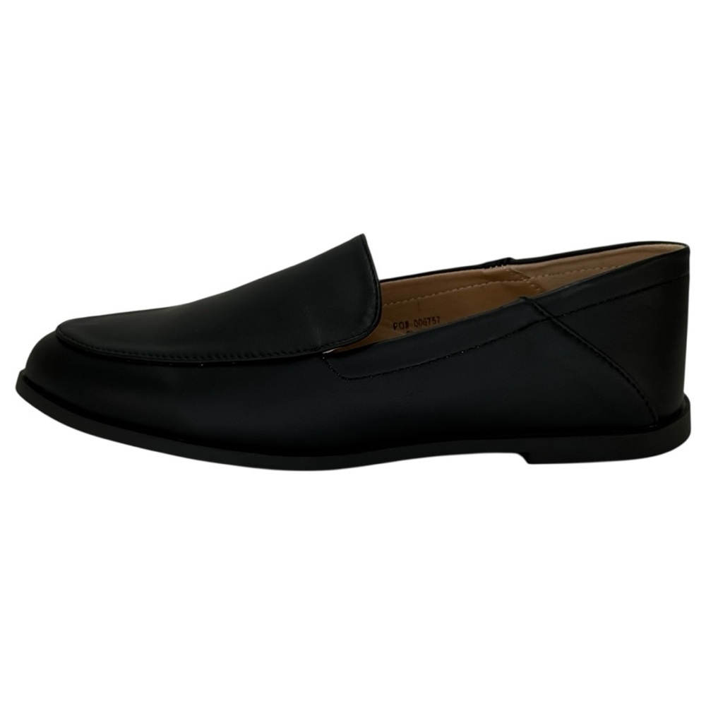 Journee Collection Corinne Black Faux Leather Womens Flats Loafers Size 7M - Picture 3 of 12